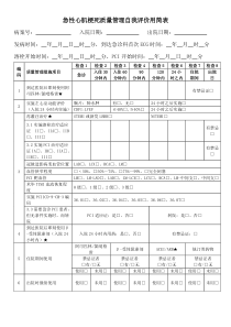 急性心肌梗死质量管理自我评价用简表