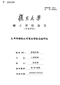太平洋保险公司商业智能实施研究