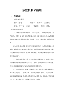 急救机制和措施