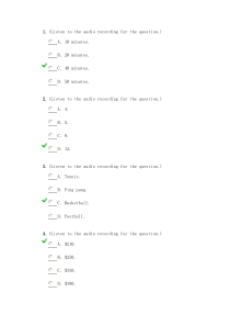 新视野视听说教程第2单元test答案(第二版)