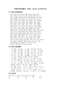 一年级语文常用量词、多音字、反义词、近义词大汇总!.doc