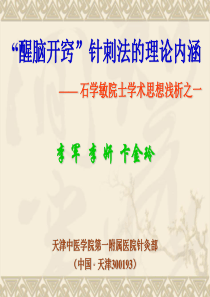 醒脑开窍针刺法的理论内涵