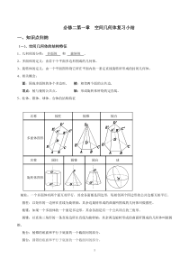 第一章-空间几何体复习学案
