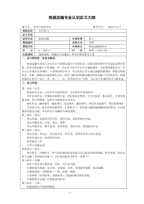 铁路运输专业认识实习大纲