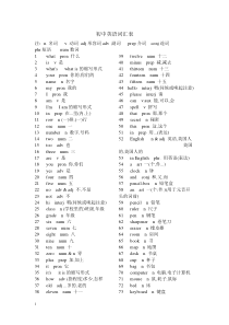 新目标英语考纲初中英语词汇表