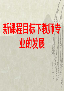 新课程目标下教师专业的发展