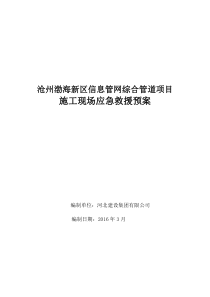 我的应急预案(信息管网综合管道二标段)