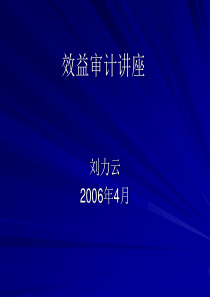 效益审计讲座-中国审计学会