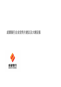 成都银行企业宣传片建议及大纲呈报终结