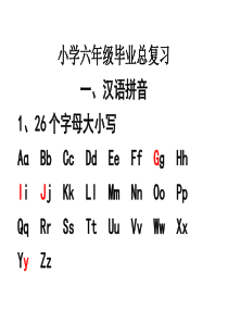 小学六年级毕业总复习(屏显)