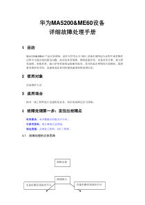 数通MA5200ME60产品详细故障处理手册