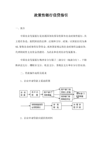 政策性银行信贷指引