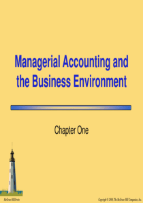 Managerial Accounting CHARPTER ONE