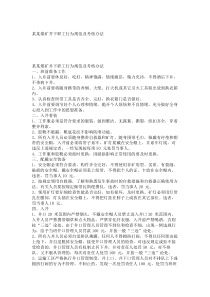 某某煤矿井下职工行为规范及考核办法_7714