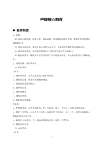 护理核心管理制度