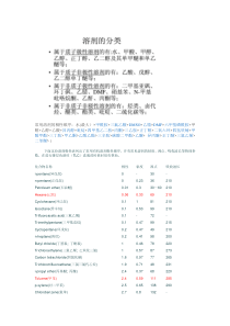 常用有机溶剂极性顺序