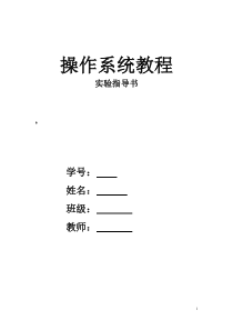 操作系统实验指导书(达人)
