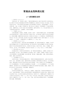 常规杀虫剂种类比较