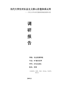 当代大学生时代精神的现状调查分析--何林