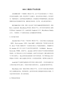 BIM软件对比资料