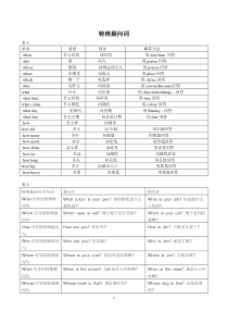 特殊疑问词(练习题)