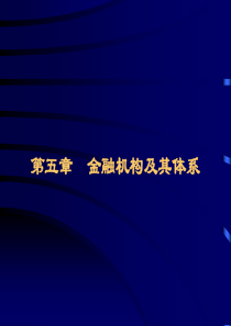 第五章金融机构及其体系