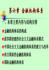 第六章 金融机构体系