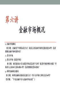 第六讲金融市场概述