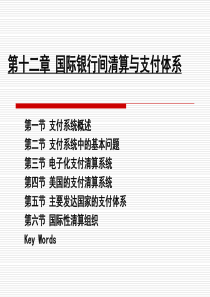 第十二章国际银行间清算与支付系统