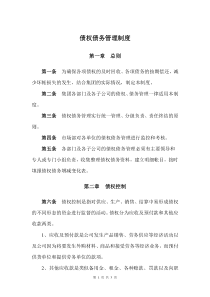 债权债务管理制度