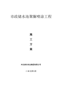 市政储水池聚脲修复方案