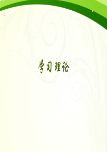 学前教育心理学学习理论