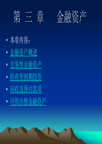财务会计第3章金融资产