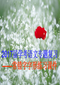 学考复习常错字字形训练课件(选用)