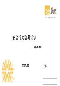 安全行为观察培训.
