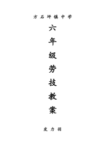 小学六年级劳技
