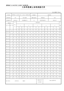 大体积混凝土结构测温记录2
