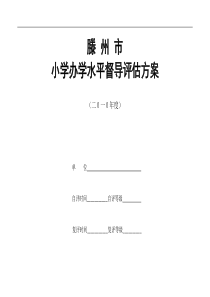 小学督导评估方案