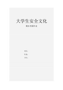大学生安全文化