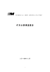 大平矿水害排查报告