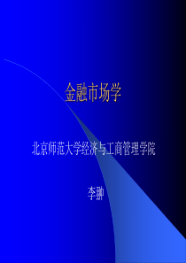 金融市场学讲义