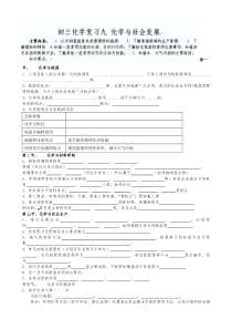 山东省滕州市大坞镇大坞中学九年级化学复习九化学与社会发展知识精讲