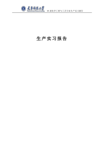 天津大沽化工股份有限公司生产实习报告08033428王亚丹