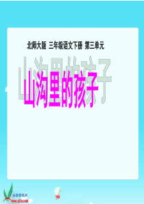 山沟里的孩子课件(北师大版语文三年级下册)