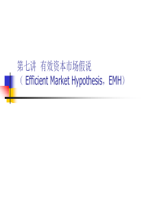 金融经济学第七章