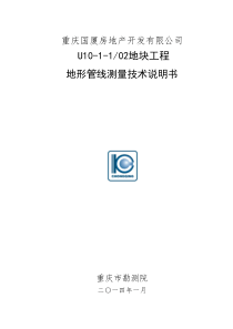 地形管线测量工程技术说明