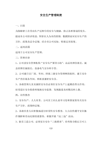 安全生产管理制度(唯雅诺)