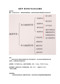 地质学部分期末复习资料