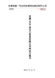 安康企业网站建设方案详细方案