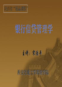 银行信贷管理学
